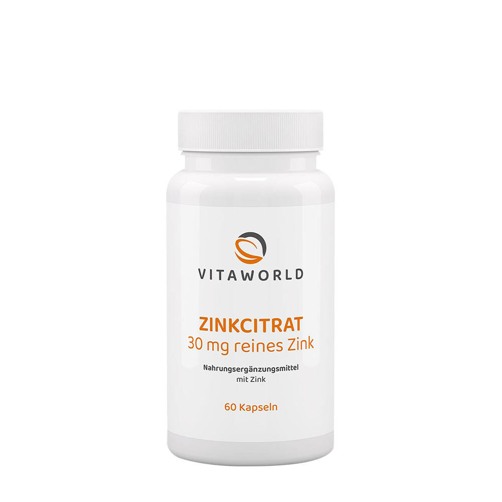 Vitaworld Zinkcitrat 30 mg (60 kapsler) - Viking Supplements