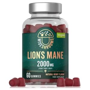 WISESHROOMS Lion's Mane-gummibonbons (60 stk.) - Viking Supplements